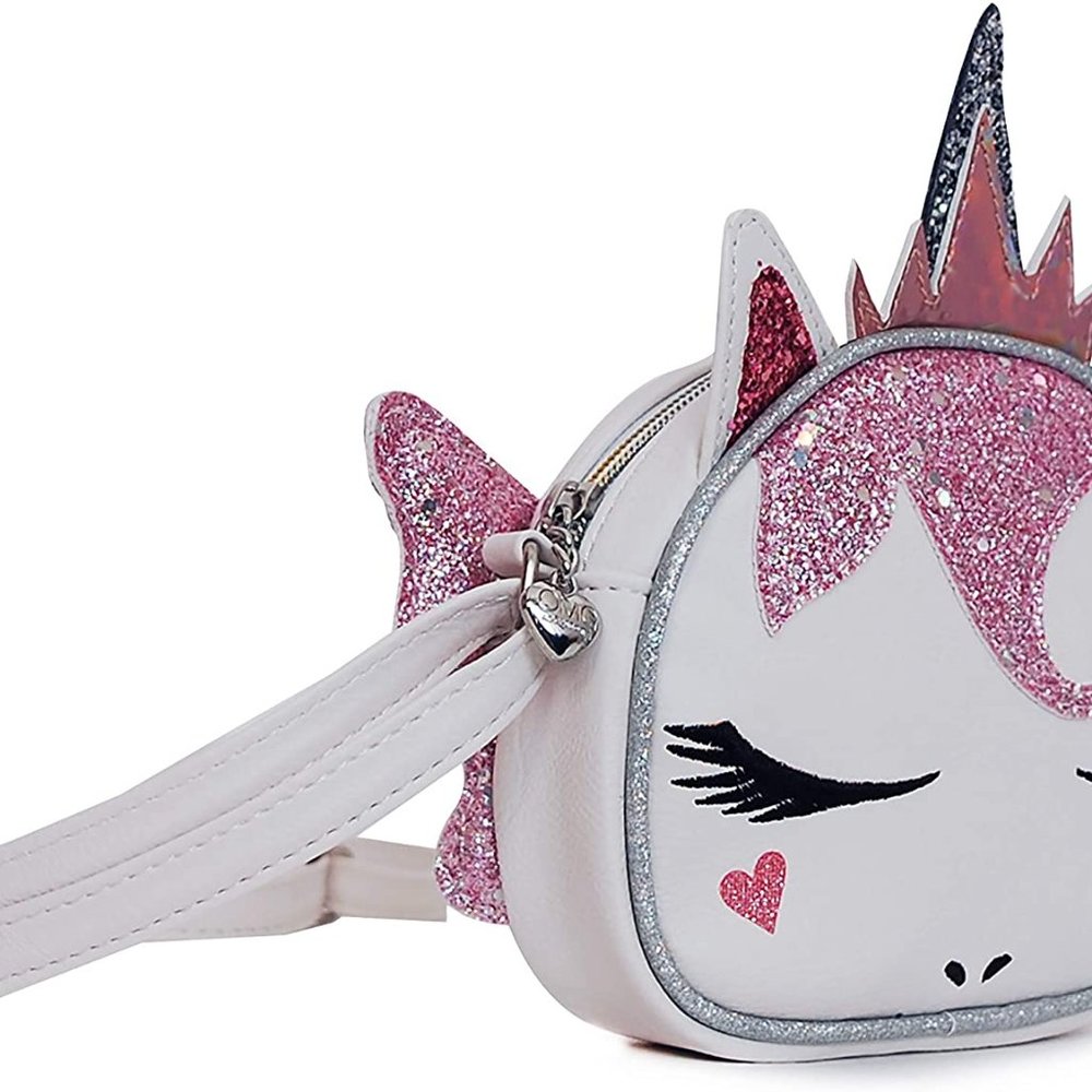 White Pink Miss Gwen Unicorn Sparkle Sequin Accent Crossbody Handbag NWT NEW - Picture 6 of 6